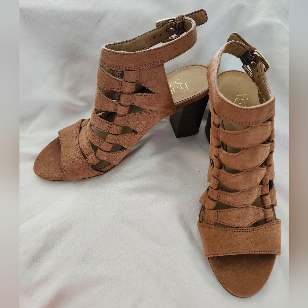 Franco Sarto Open Toed Ankle Booties 6.5